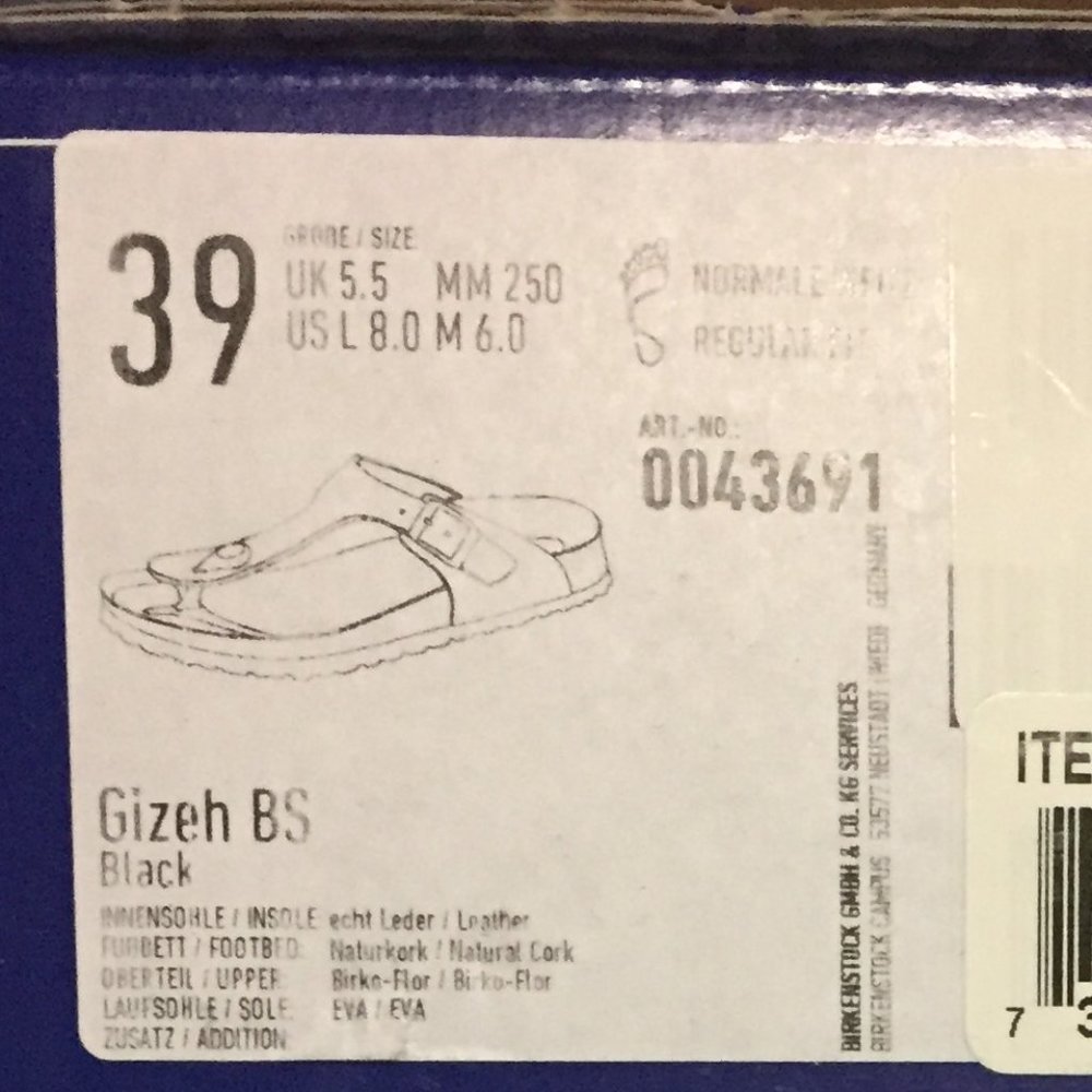 Birkenstock Gizeh BS Sandal - Black - Picture 10 of 10